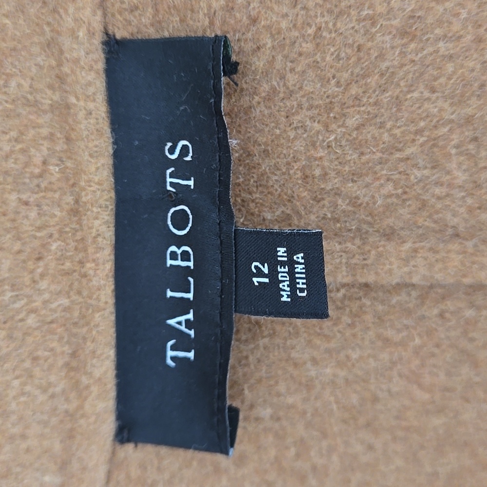 Talbots Campfire Plaid Wool Blend Trench Coat Size 12 NWOT - Picture 13 of 15